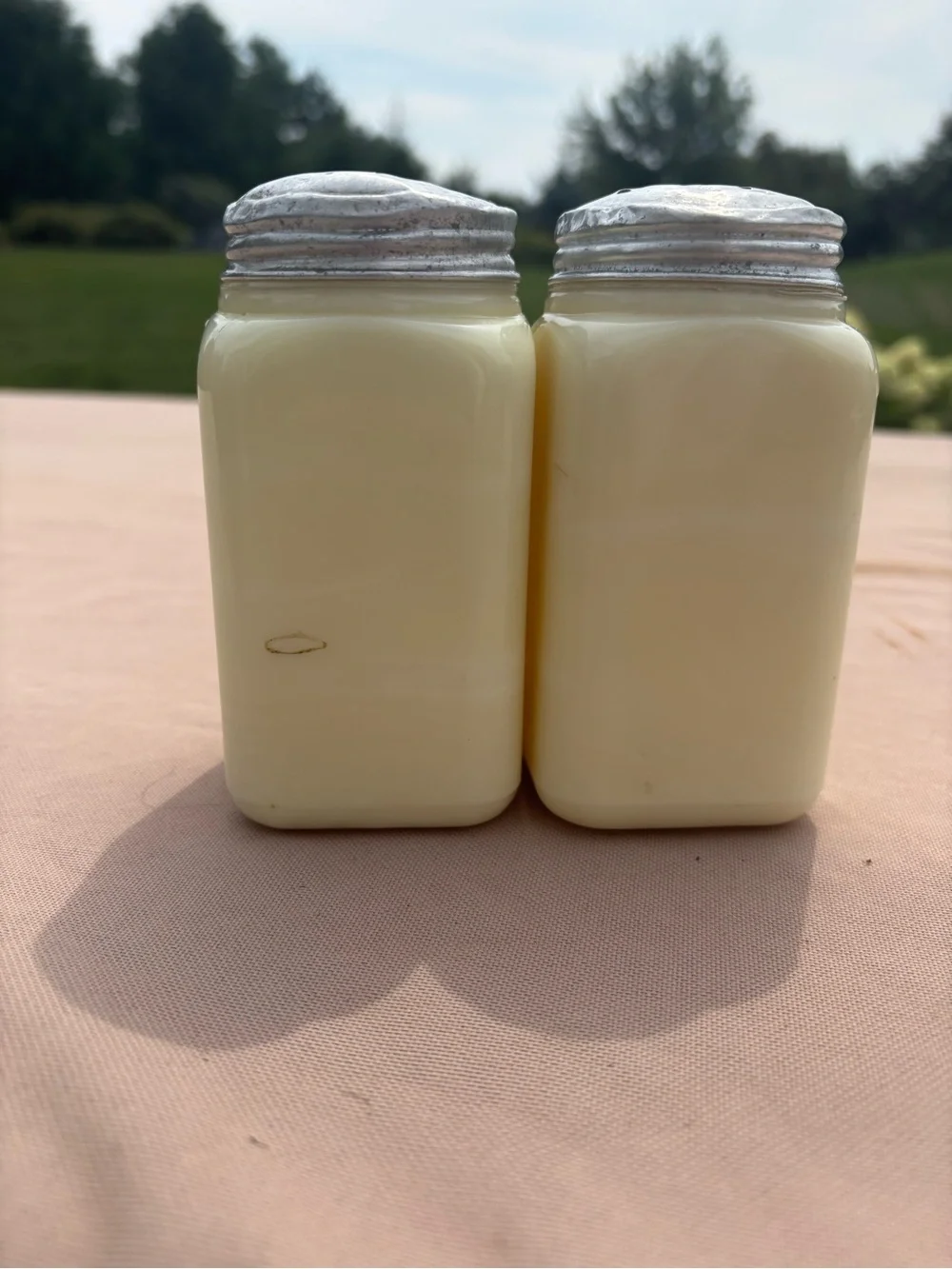 Vintage McKee Glass Company Custard Glass Salt and Pepper Shakers 1930’s